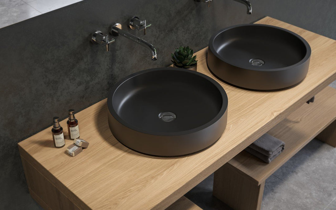Solace-A Black Round Vessel Sink