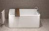 Aquatica Purescape 327B 56.25" High Gloss White Freestanding Acrylic Bathtub