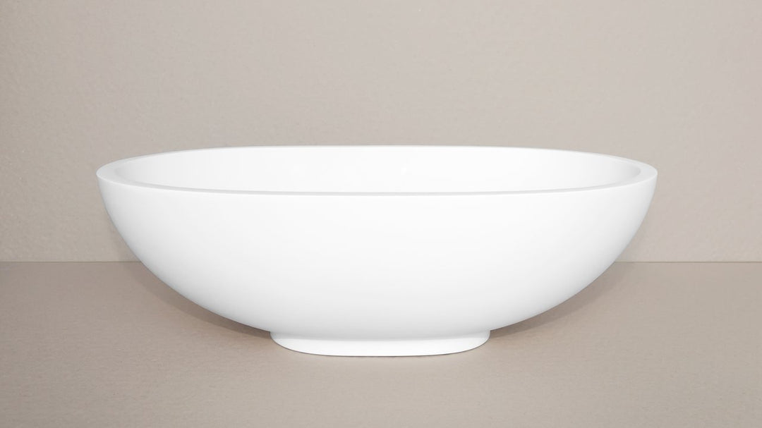 Karolina 2 White Oval Vessel Sink