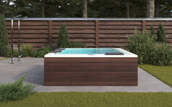 Vibe Infinity Spa With Thermory Wooden Siding