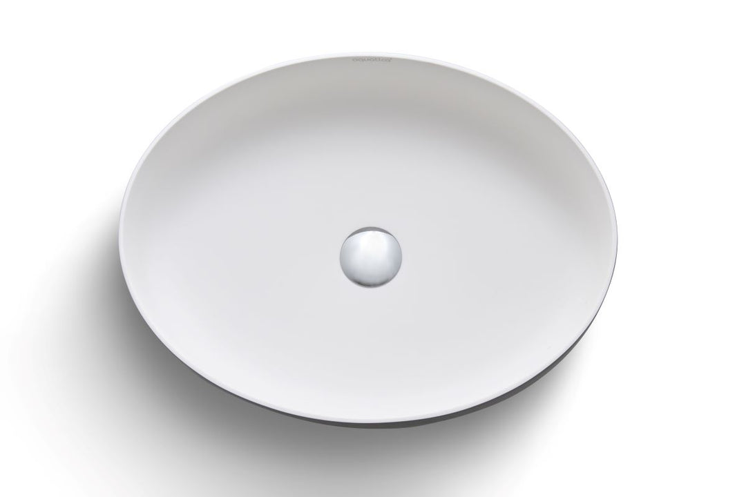 Aurora Gunmetal-White Oval Vessel Sink