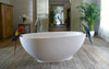 Aquatica Karolina 2 70.75" Matte White Freestanding Solid Surface Bathtub