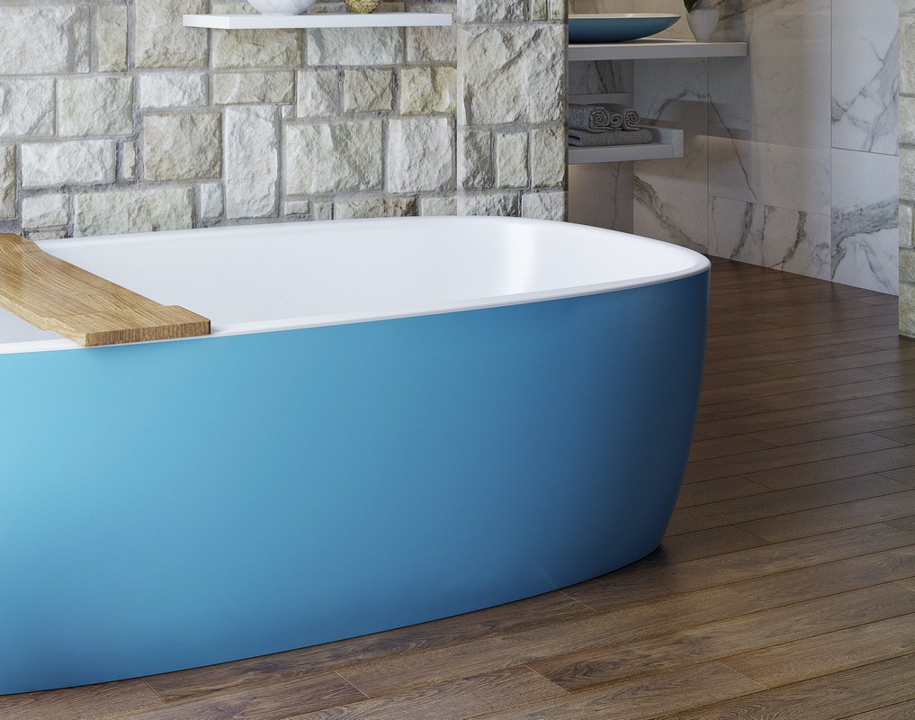 Aquatica Coletta Distant Blue-White Freestanding Bathtub
