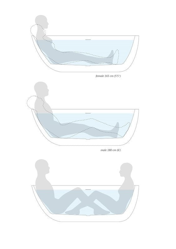 Spoon 2 Black Freestanding Solid Surface Bathtub