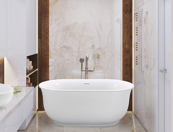 MTI Baths Acquabella Hamilton 2 Freestanding Mineral Composite Bathtub