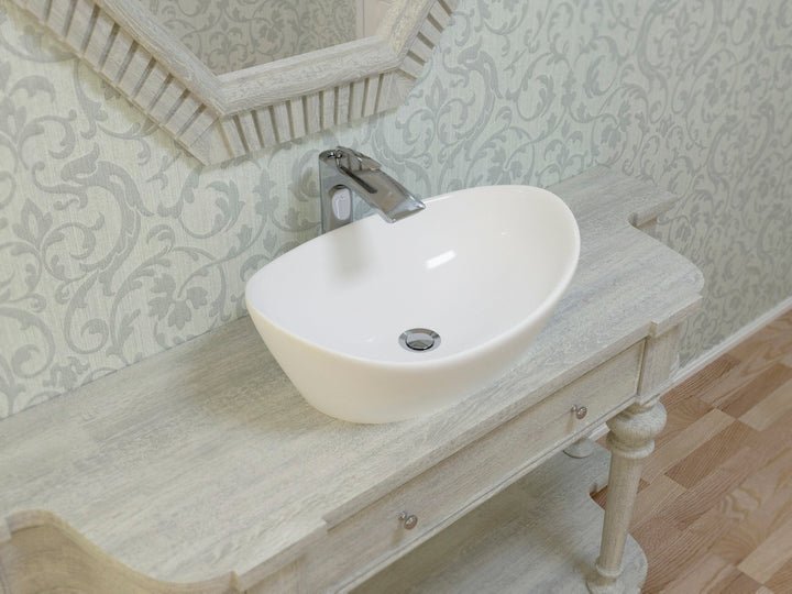 Luna White Gloss Vessel Sink