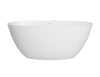 MTI Baths Acquabella Ruby 2 59" High Gloss Freestanding Mineral Composite Bathtub