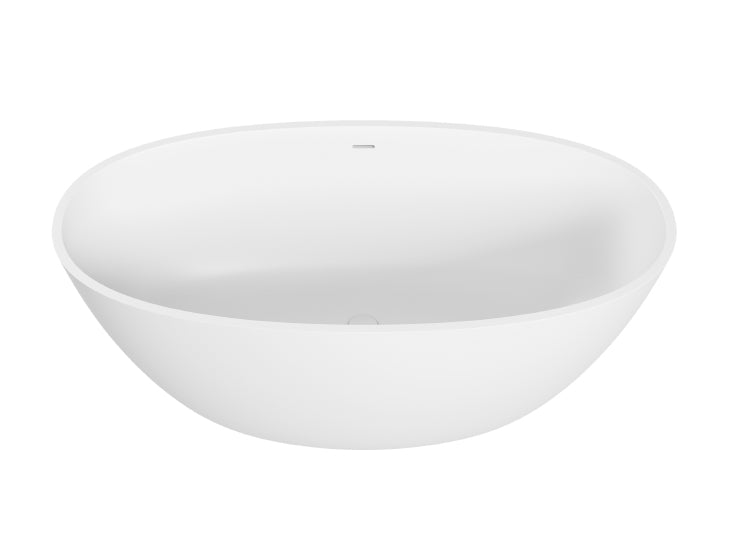 MTI Baths Acquabella Ruby 2 Freestanding Mineral Composite Bathtub - High Gloss