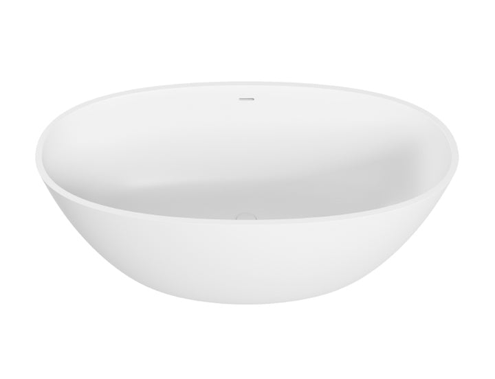 MTI Baths Acquabella Ruby 2 Freestanding Mineral Composite Bathtub - High Gloss