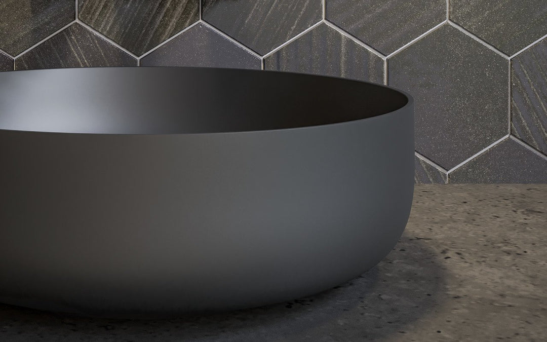 Aurora Black Round Vessel Sink