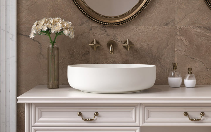 Aurora White Oval Vessel Sink