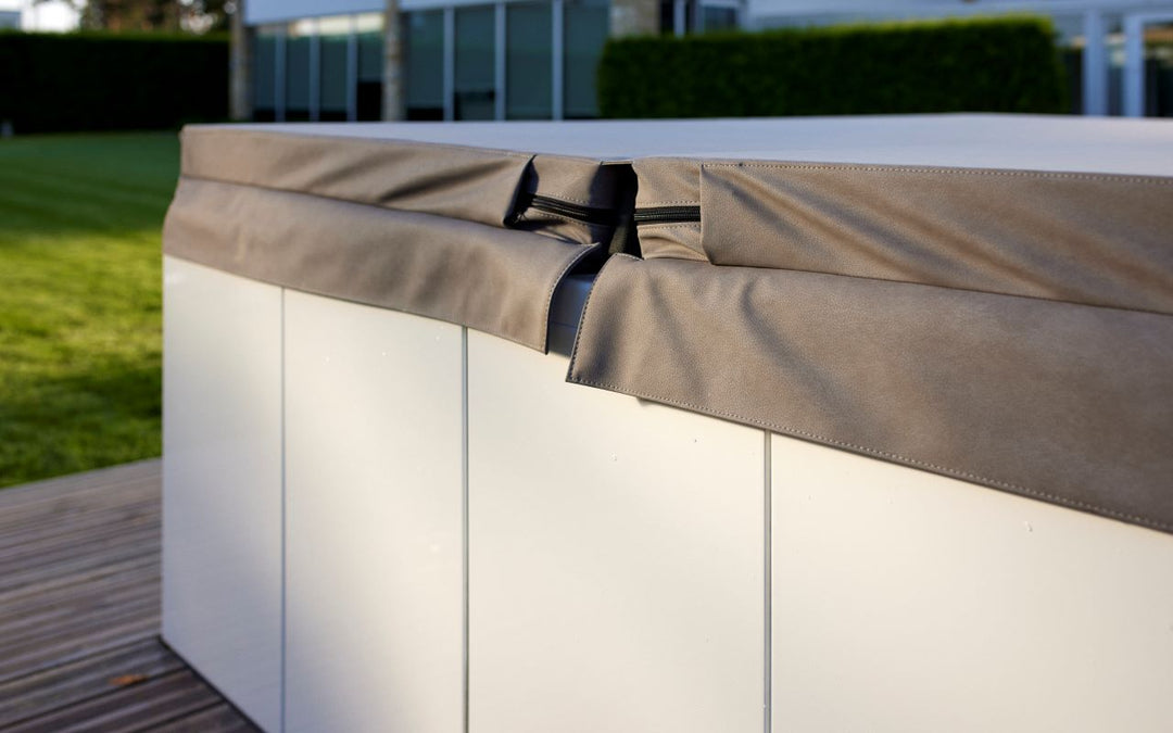 Vibe Infinity Spa w White Composite Siding (fmr. Maridur)