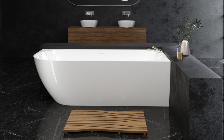 Purescape 118-L Corner Freestanding Bathtub