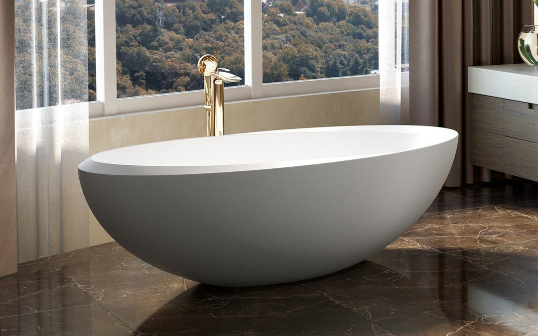 Illusion Freestanding Solid Surface Bathtub