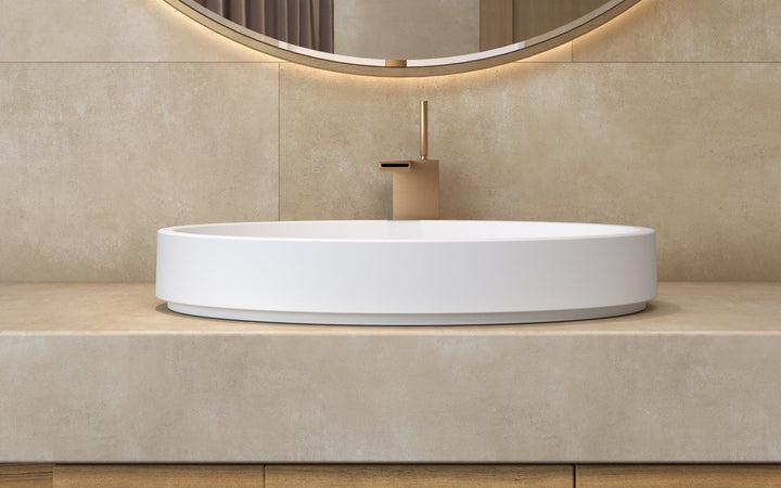 Solace White Oval Vessel Sink