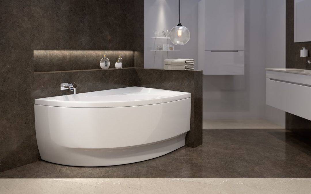 Idea-L White Freestanding Acrylic Bathtub