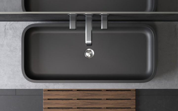 Solace-B Black Rectangular Vessel Sink