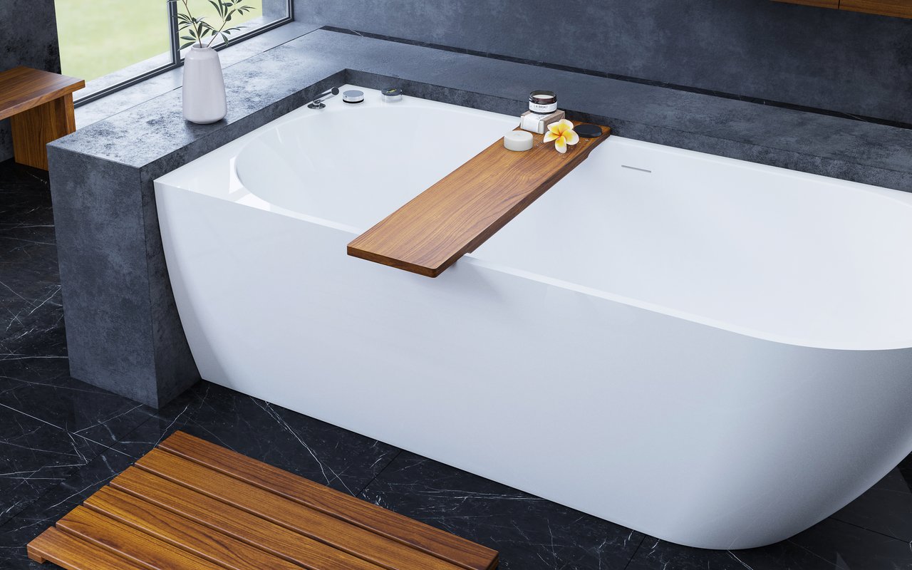 Universal Waterproof Bathtub Tray - Iroko – Aquatica Baths USA