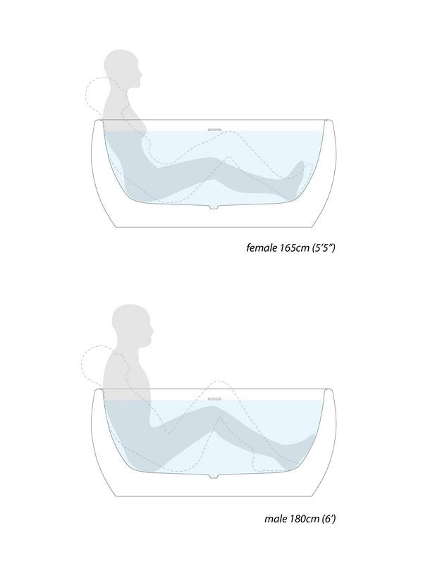 Aura Mini Black Stone Bathtub