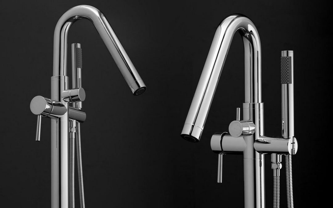 Colonna-120 Floor Mounted Tub Filler – Chrome