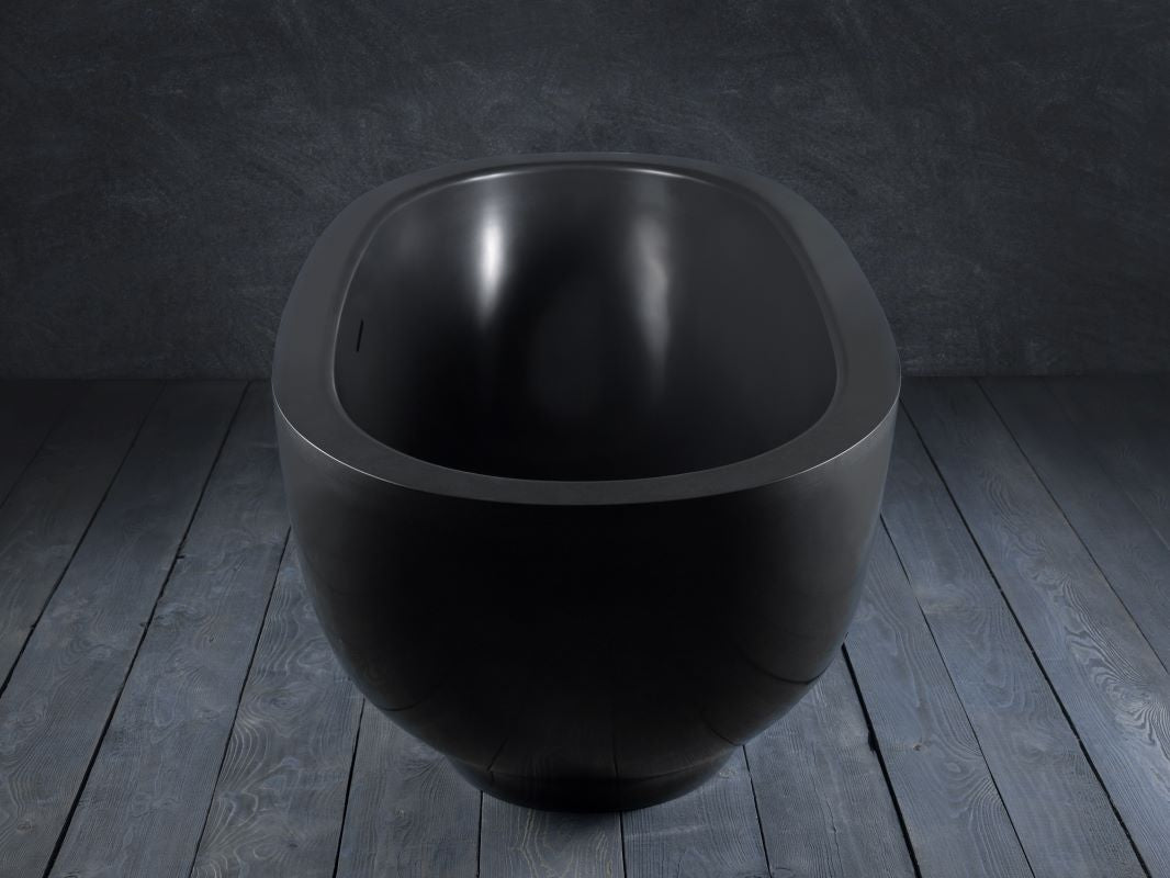 Karolina 2 Black Freestanding Solid Surface Bathtub