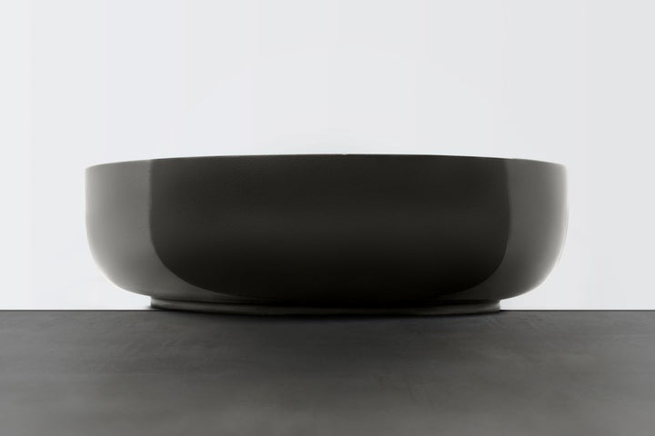 Aurora Gunmetal-White Supergloss Oval Vessel Sink