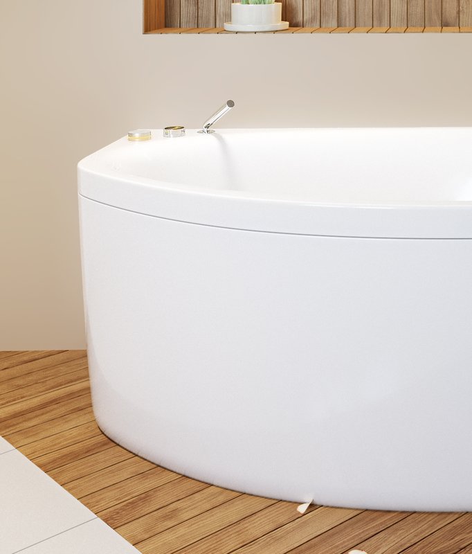 Anette-B-L Corner Acrylic Bathtub