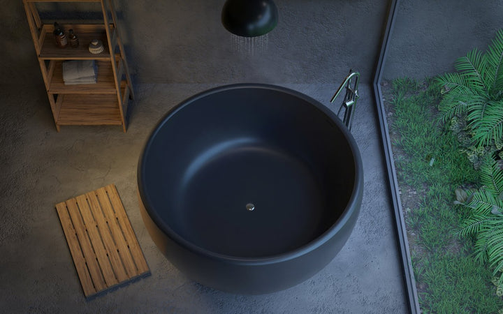 Aura Mini Black Stone Bathtub