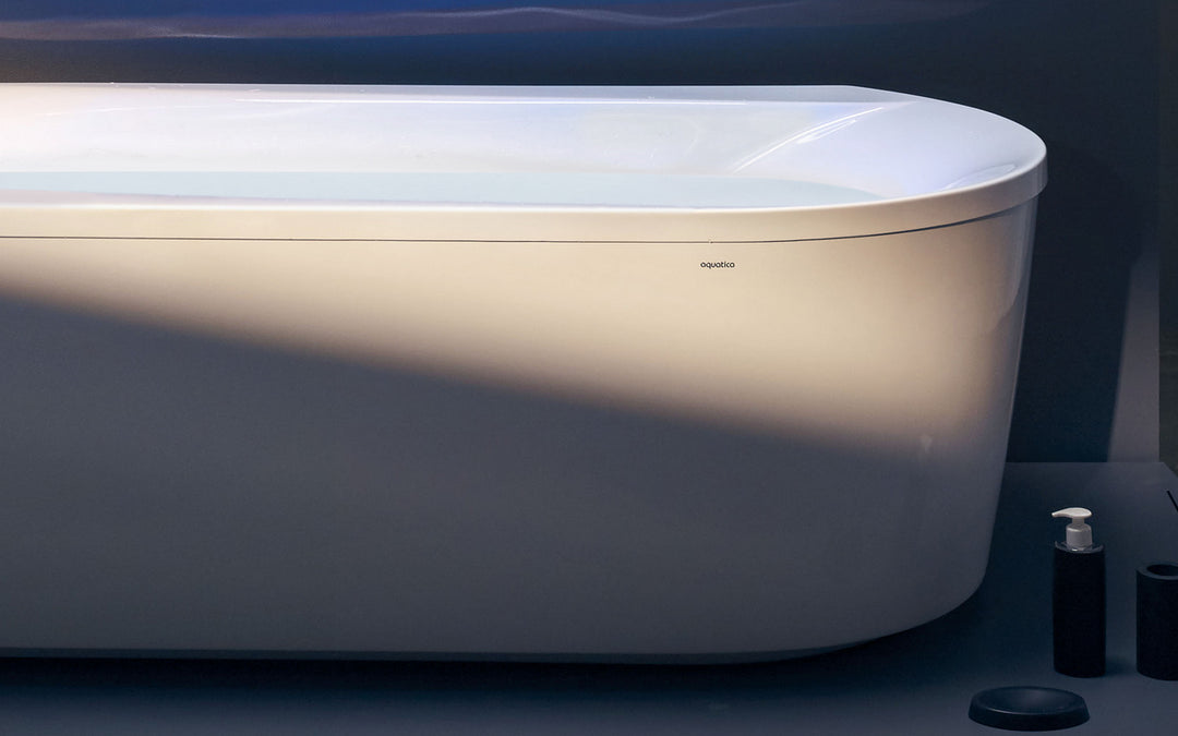 Purescape 107-Wht Freestanding Acrylic Bathtub