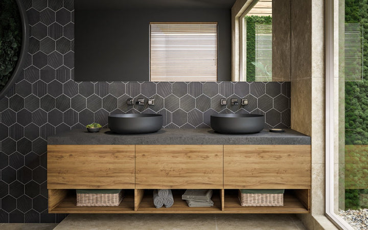 Aurora Black Round Vessel Sink