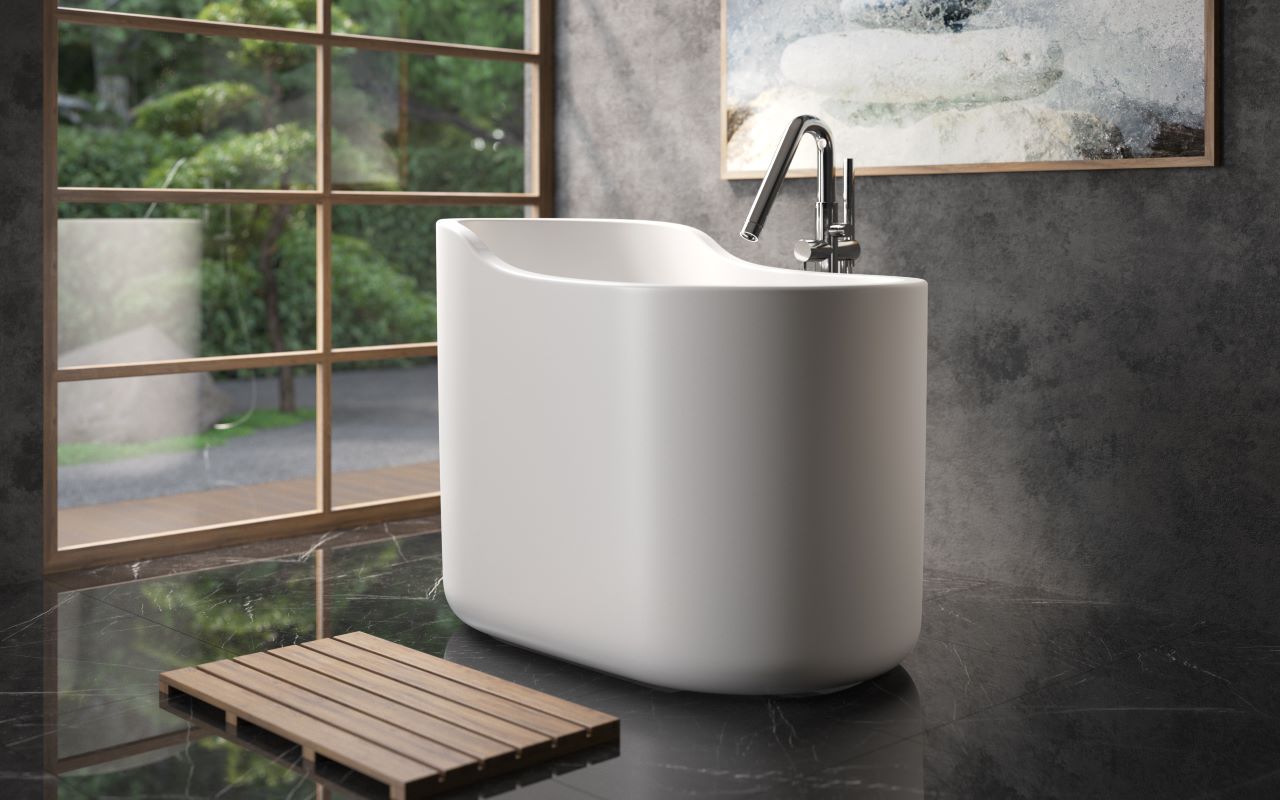Aquatica True Ofuro Nano White Freestanding Japanese Soaking