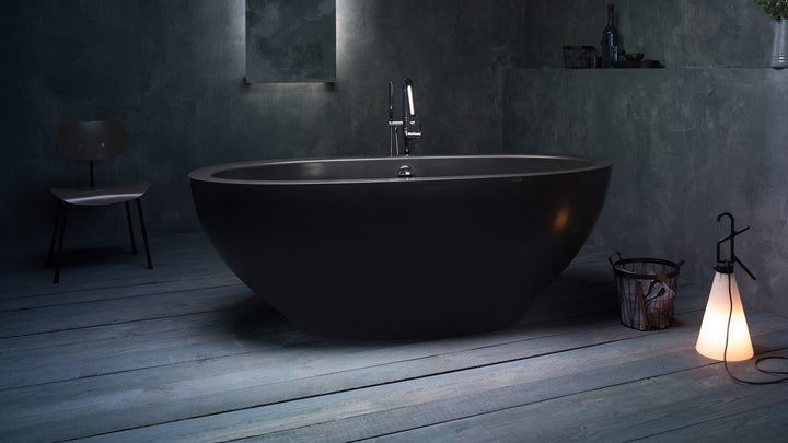 Karolina 2 Black Freestanding Solid Surface Bathtub