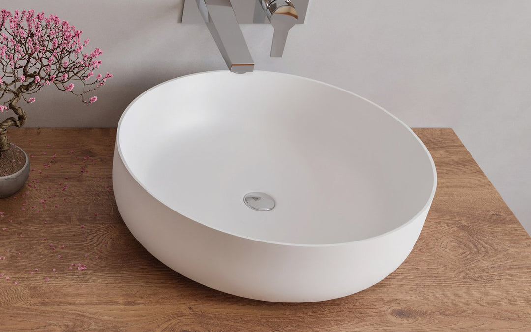Aurora White Round Vessel Sink