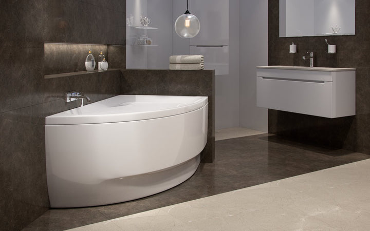 Idea-L White Freestanding Acrylic Bathtub