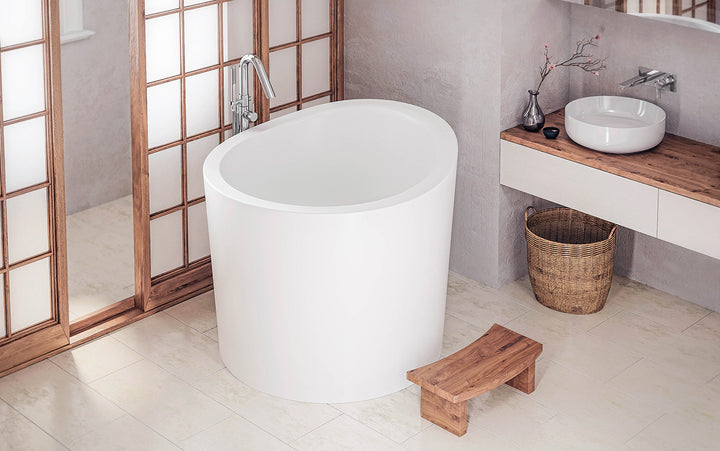True Ofuro Mini Freestanding Solid Surface Bathtub