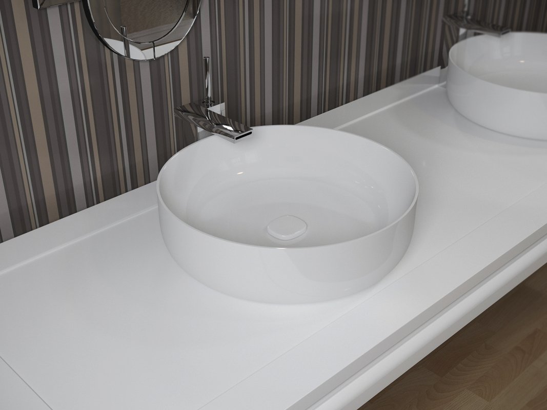 Metamorfosi White Round Vessel Sink