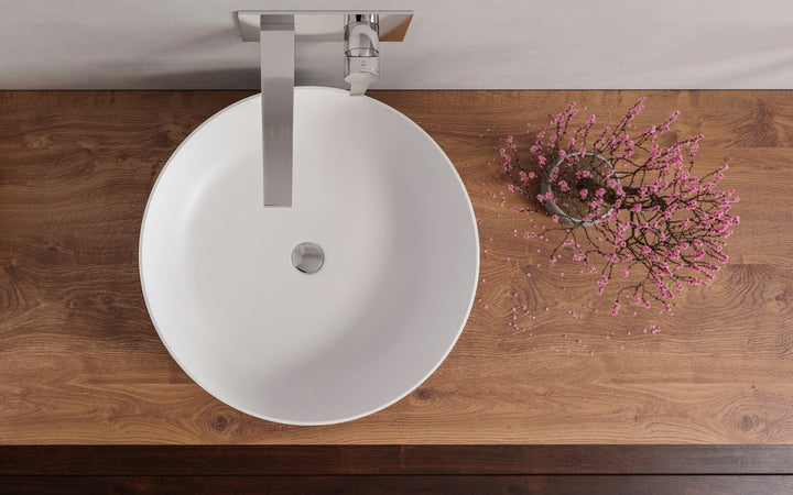 Aurora White Round Vessel Sink