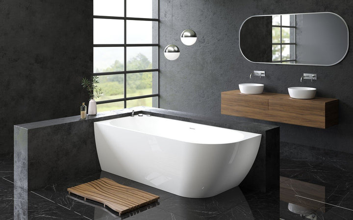 Purescape 118-R Corner Freestanding Bathtub