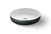 Aurora Gunmetal-White Oval Stone Vessel Sink