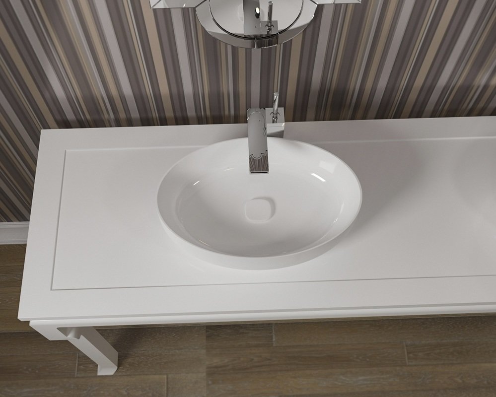 Metamorfosi White Oval Vessel Sink