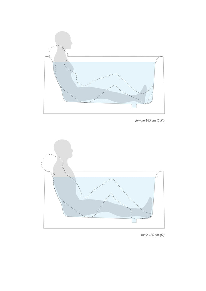 Sophia Black Freestanding Solid Surface Bathtub