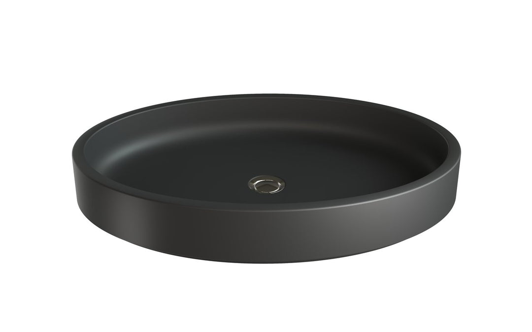 Solace Black Oval Vessel Sink