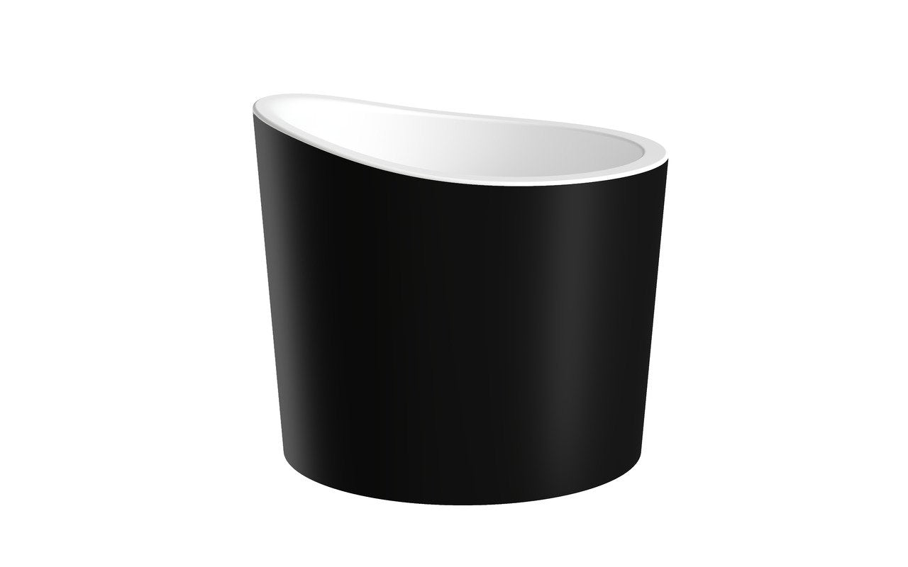 True Ofuro Mini Blck-Wht Solid Surface Bathtub – Aquatica Baths
