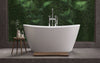 Aquatica Luna Purescape 748M 61.25" Matte White Freestanding Solid Surface Bathtub