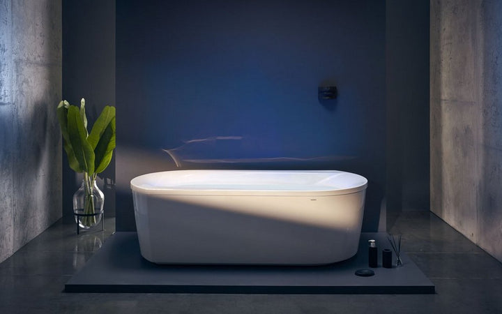 Purescape 107-Wht Freestanding Acrylic Bathtub