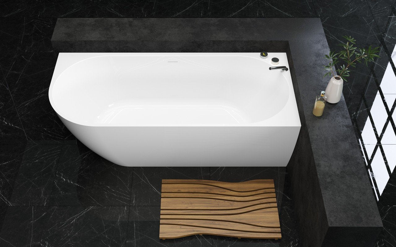 ᐈ 【Aquatica Purescape 118-L-Wht Corner Acrylic Bathtub】 Buy