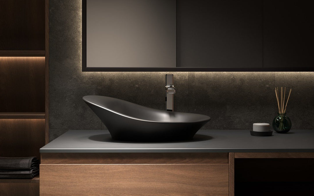 Nanomorph-Blck Stone Bathroom Vessel Sink