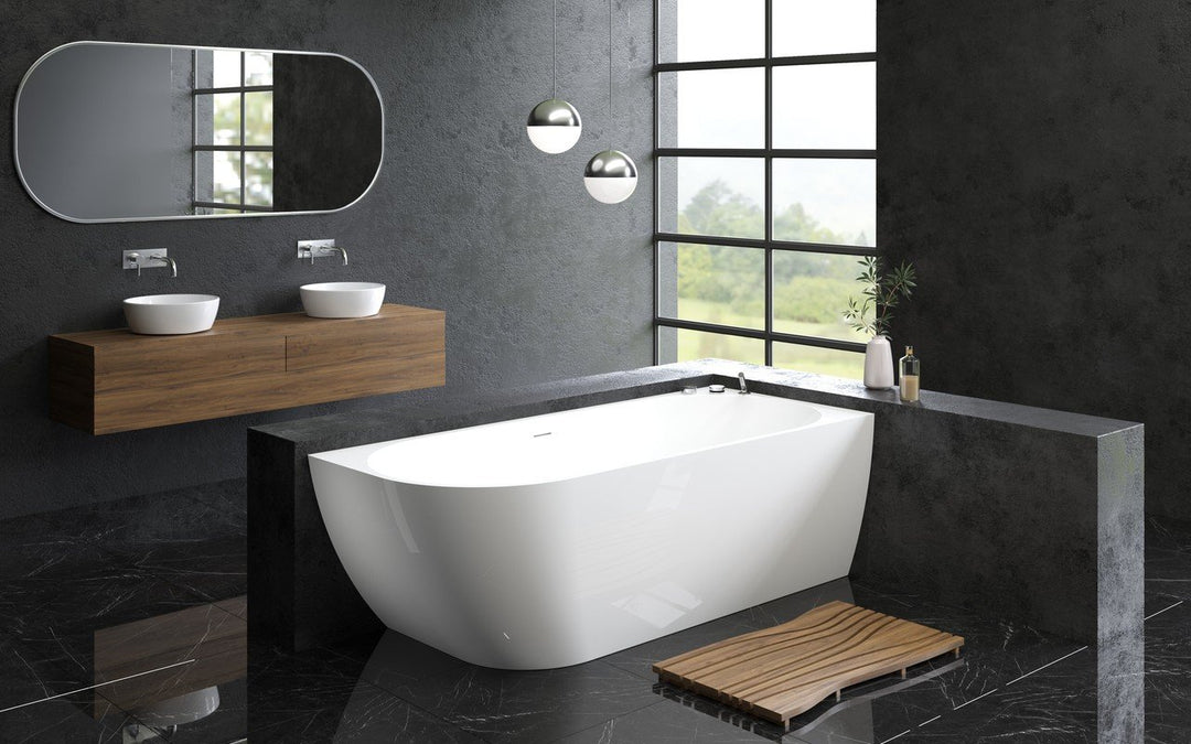 Purescape 118-L Corner Freestanding Bathtub