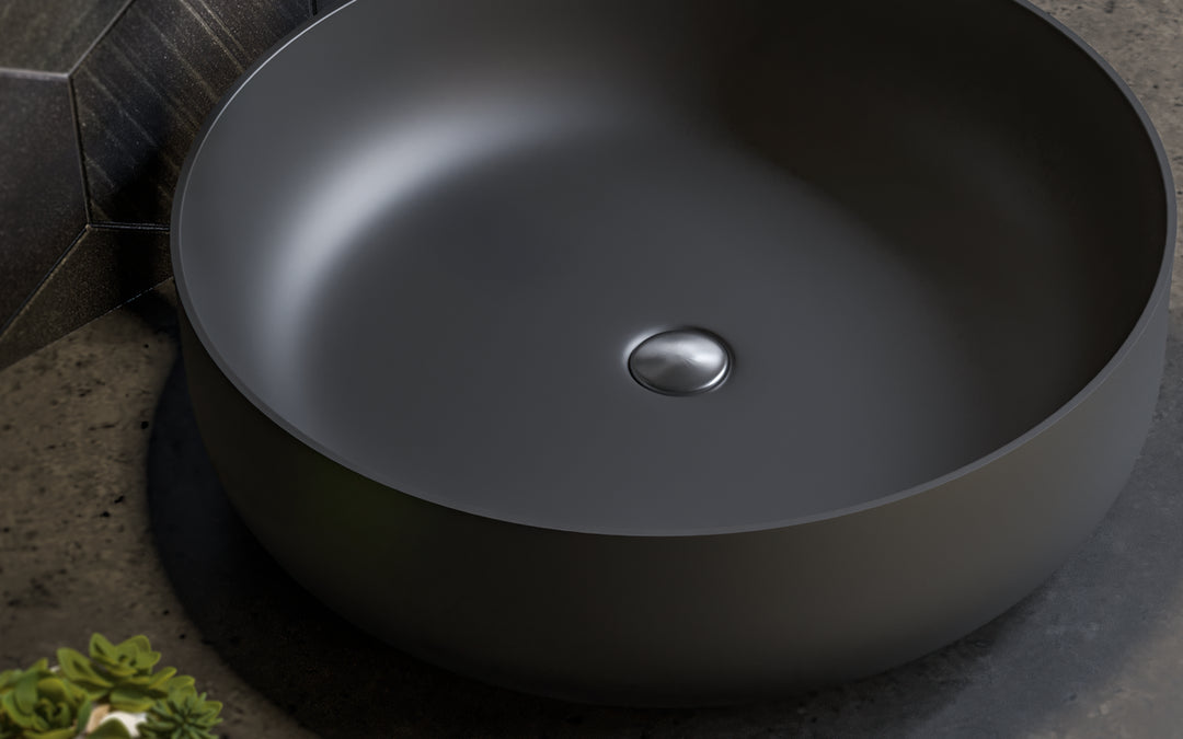 Aurora Black Round Vessel Sink
