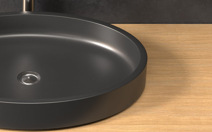 Solace Black Oval Vessel Sink